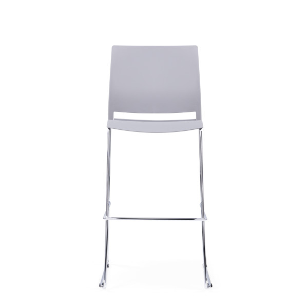 Verse Shell Skid Base Bar Stool